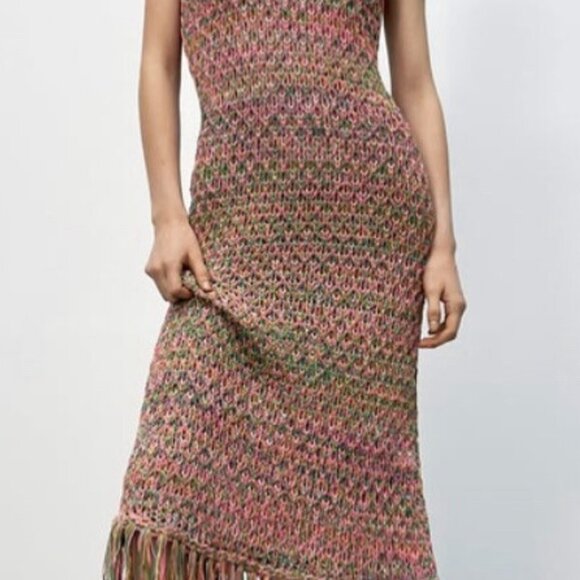 Second Hand Zara multicolor knit midi dress - Size: Small - Picture 8 of 8
